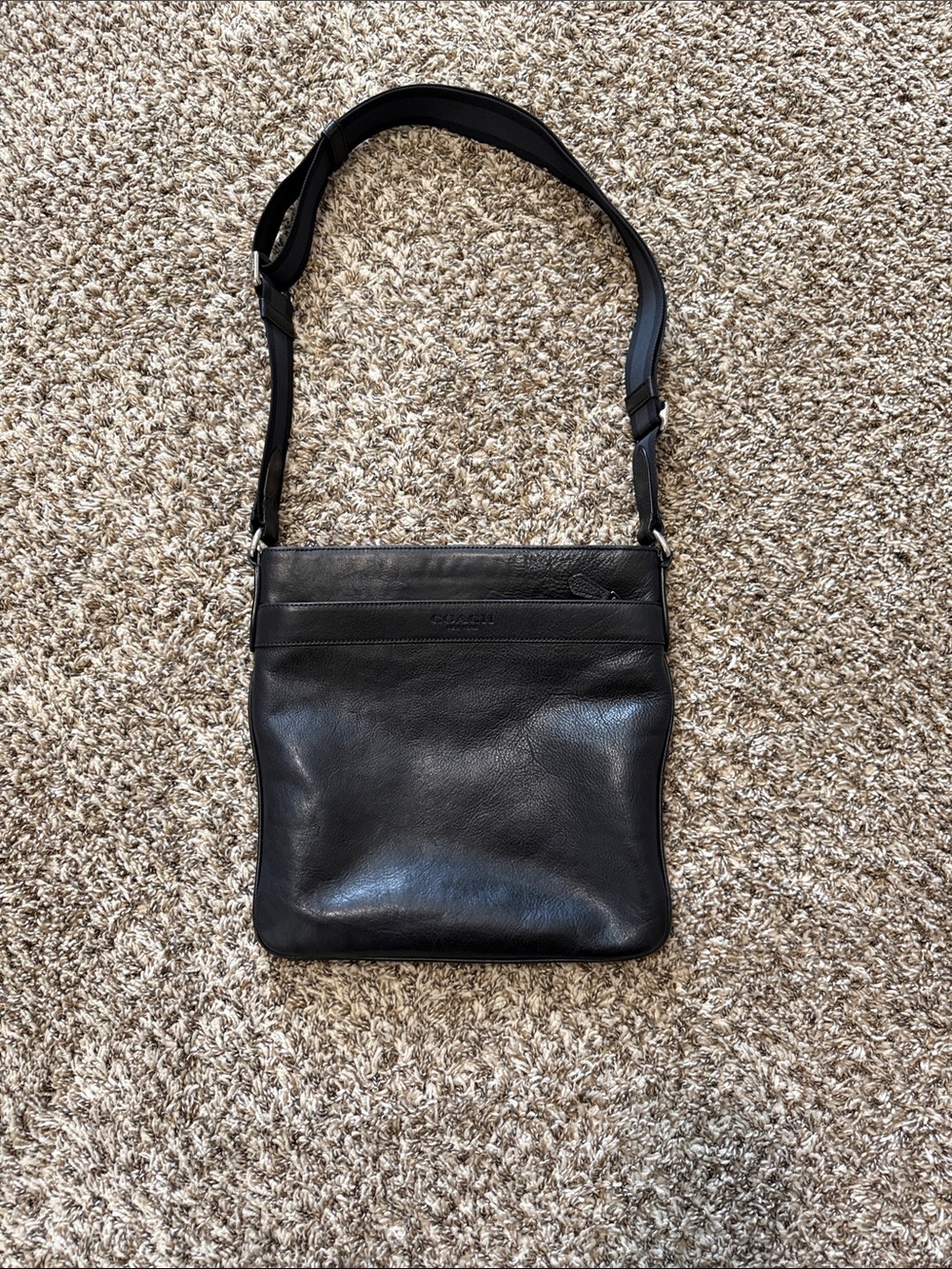 Coach Black Leather Crossbody Bag